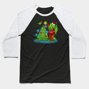 Christmas Cthulhu Baseball T-Shirt